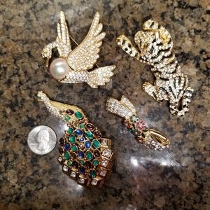 Lot of 4 Nolan Miller Brooches